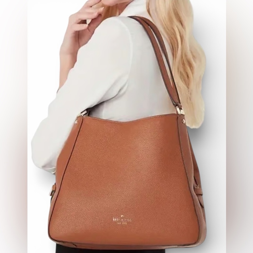 Michael Kors New Brown Leather Shoulder Bag - Picture 2 of 8